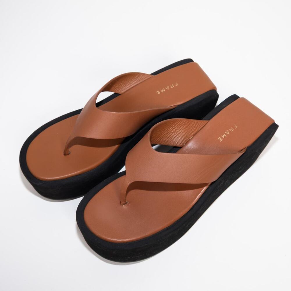 Frame Leather Platform Sandals - Picture 4 of 5